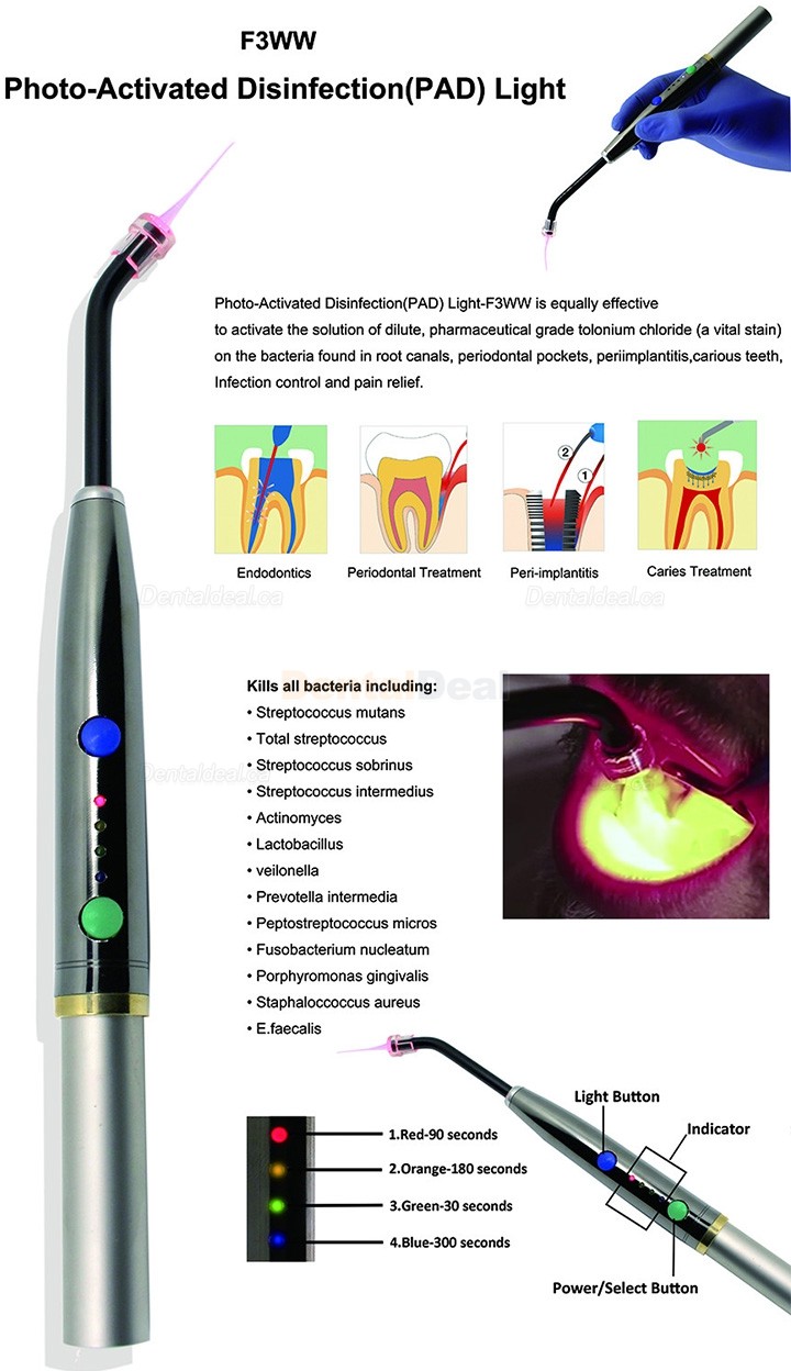 650nm Dental Laser Heal Laser Diode Photo-Activated Disinfection Light Lamp